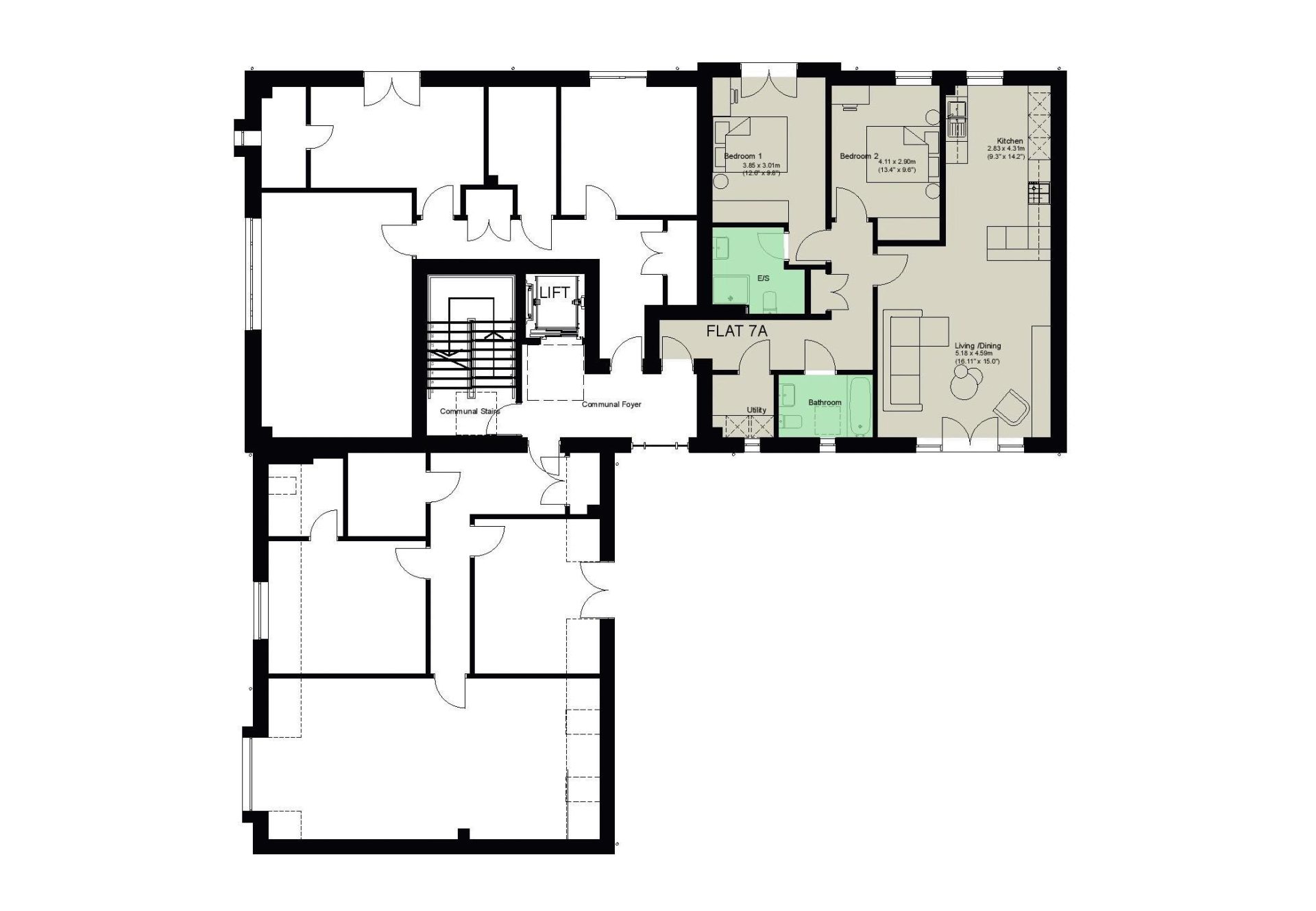 Apartment 7A, Sycamore Square, Gosforth, Newcastle upon Tyne